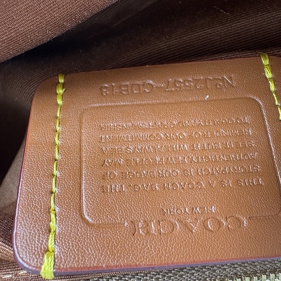 Coach Ashton Series Leather And Fur Patchwork Monogram Shoulder Bag - Picture 9 of 9